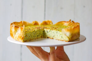Tarte croustillante courgette ricotta au Thermomix
