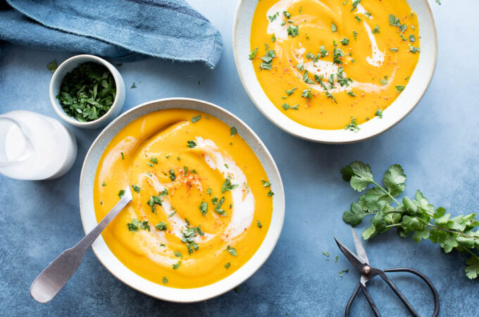 Velouté de patate douce au lait de coco au Thermomix