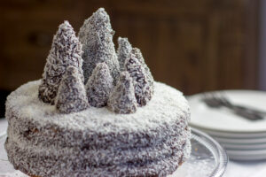 Gâteau de noël foret enneigee au Thermomix