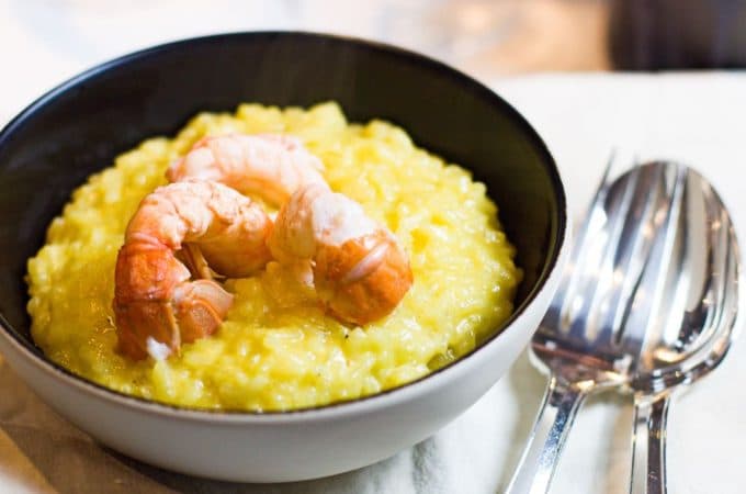 Risotto au safran et langoustine au Thermomix