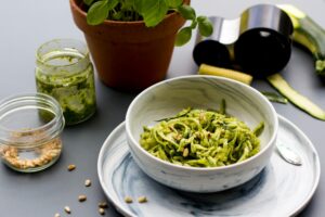 Spaghetti de courgettes au pesto au Thermomix