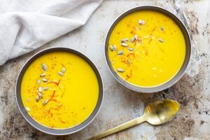 Velouté de butternut à l'orange et au safran au Thermomix