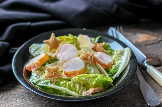 Salade césar à la langouste au thermomix