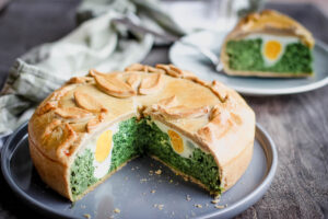 Tourte pascale aux épinards et aux oeufs