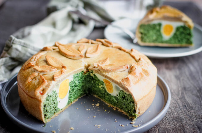 Tourte pascale aux épinards et aux oeufs