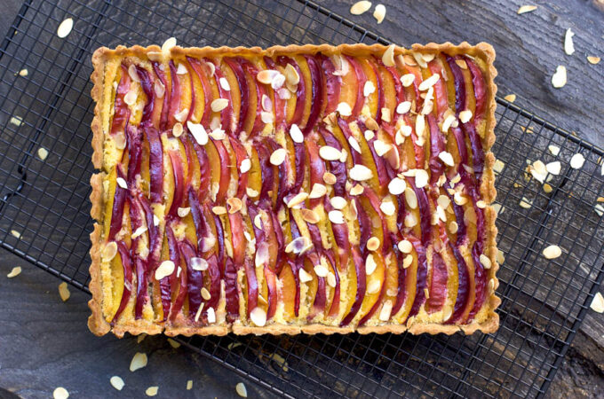 Tarte amandine aux nectarines au Thermomix