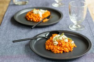 Risotto d'orge au Thermomix tomaté à la feta façon Ottolenghi