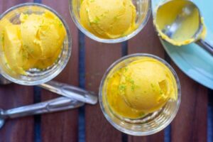 Sorbet mangue et citron vert au thermomix