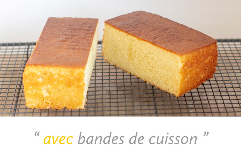 Gâteau plat avec bandes de cuisson