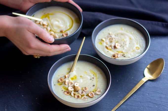 Velouté celeri panais noisettes au Thermomix