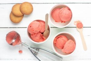 Sorbet fraise rhubarbe au Thermomix