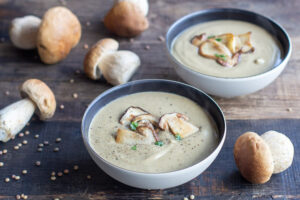 Velouté de cèpes aux lentilles au Thermomix