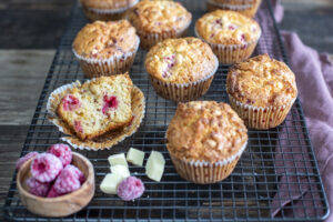 muffins chocolat blanc framboise au Thermomix