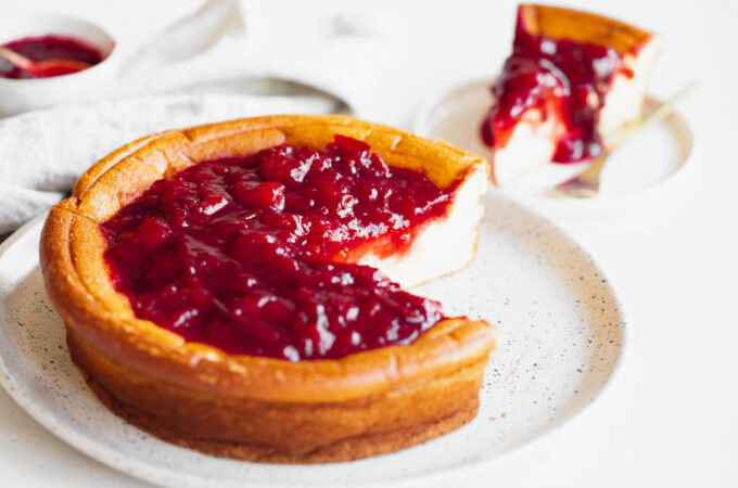 Gâteau au fromage blanc et aux prunes au Thermomix