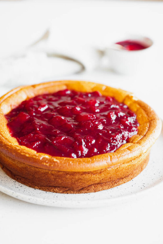 Gâteau au fromage blanc et aux prunes au Thermomix