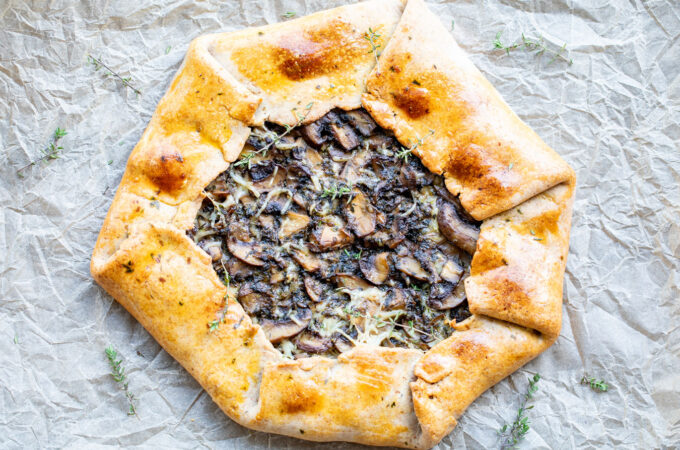 Tarte rustique aux champignons au Thermomix
