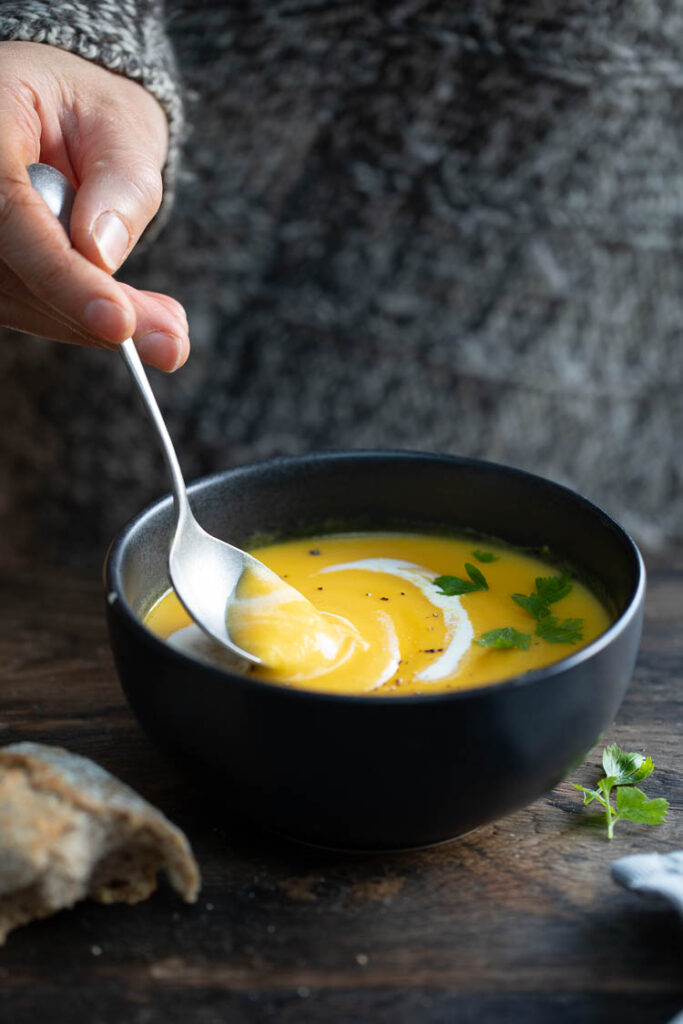 Dégustation d'une soupe de légumes au Thermomix