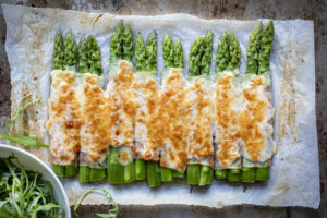 Asperges gratinées à la parmesane au Thermomix