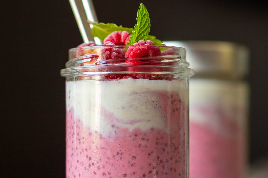 Pudding de chia à la framboise au Thermomix