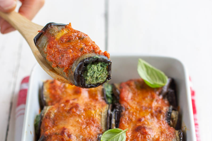 Cannelloni d’aubergine aux épinards et ricotta au Thermomix