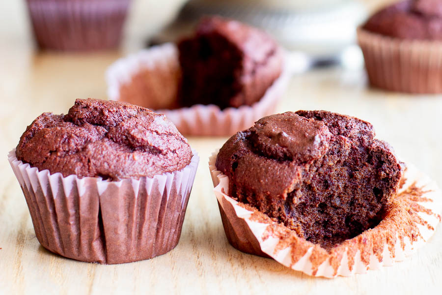 Muffins chocolat betterave au Thermomix