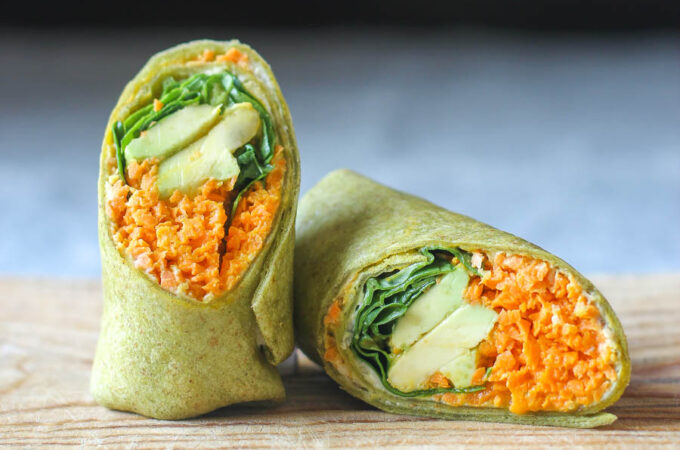 Wraps aux carottes et houmous au Thermomix