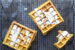 Gaufres de butternut à la crème de camembert au Thermomix