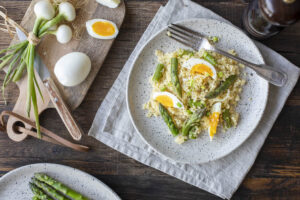 Salade d'asperges, oeufs et quinoa au Thermomix