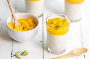 Tapioca au lait de coco, mangue et citron vert au Thermomix