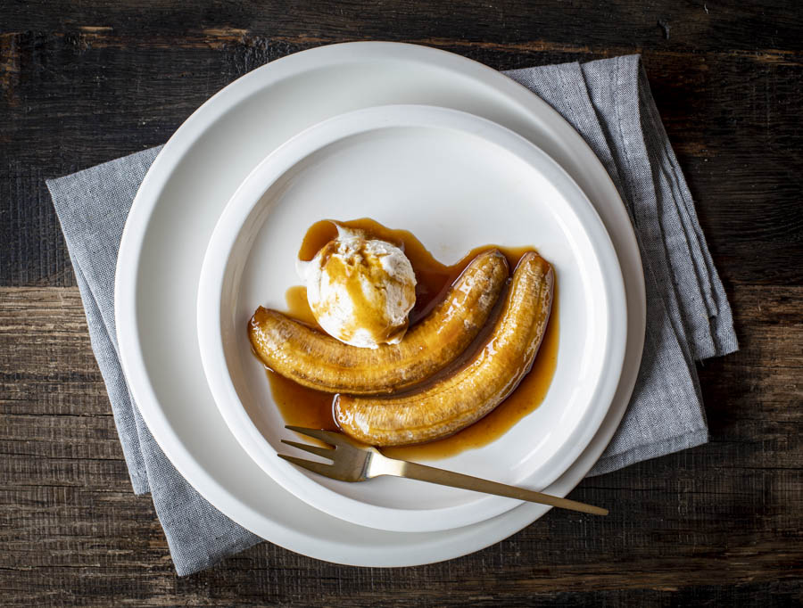 Bananes rôties au caramel de gingembre au Thermomix