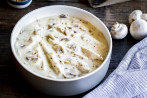 Émincé de dinde aux champignons et à la crème au Thermomix