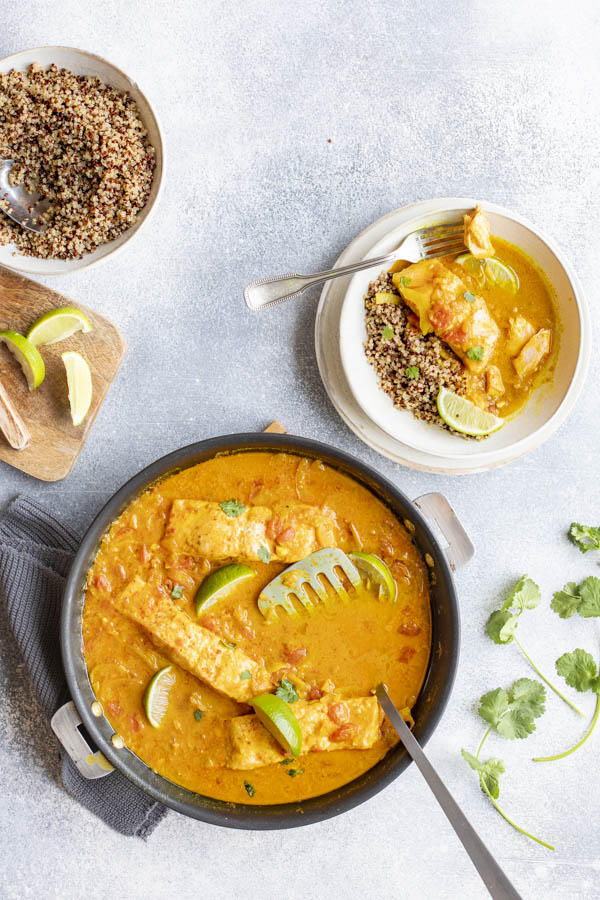 Curry de saumon au fenouil et lait de coco au Thermomix