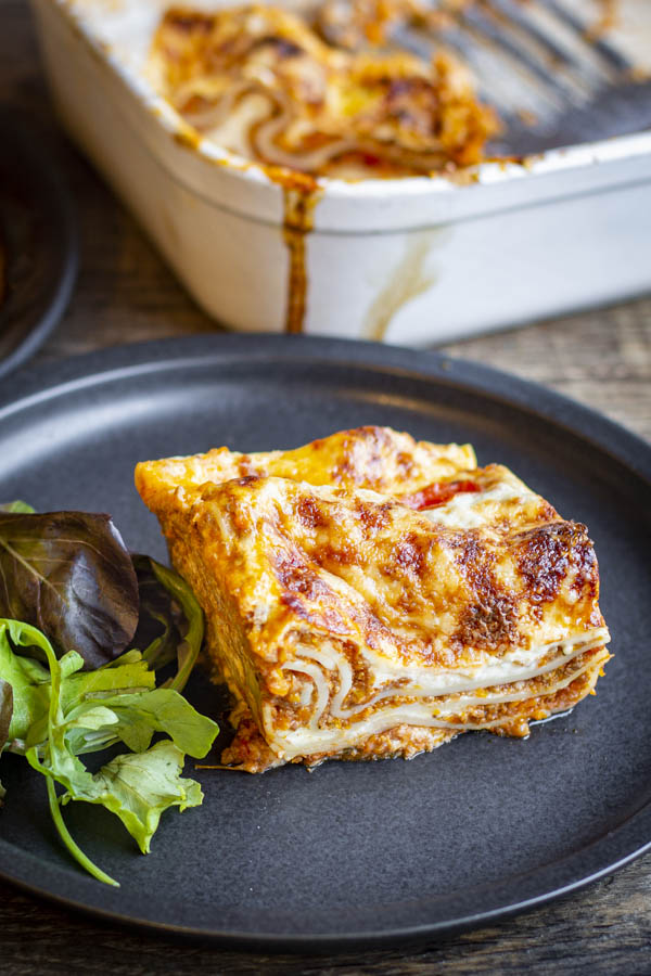 Assiette de lasagne à la bolognaise au Thermomix