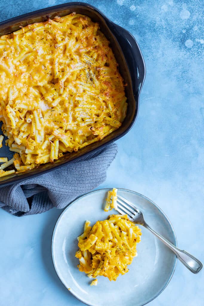 Plat de mac and cheese à la courge et cheddar au Thermomix