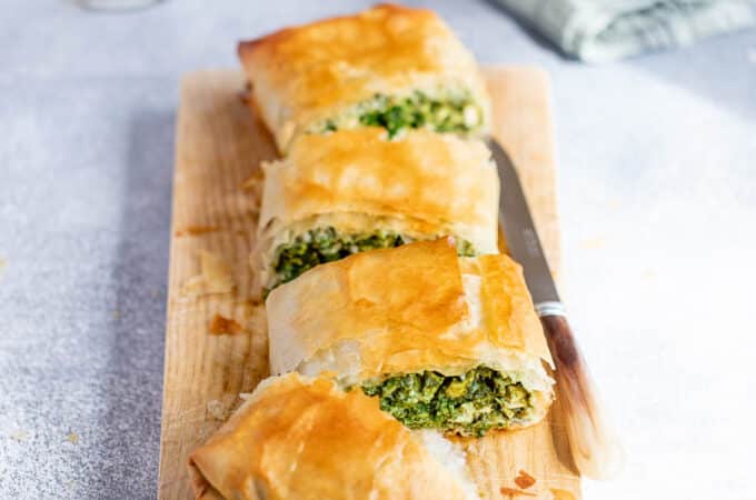 Feuilleté filo, épinards, poulet, feta et citron au Thermomix