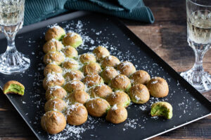 sapin de gougeres aperitif au thermomix épinards et parmesan