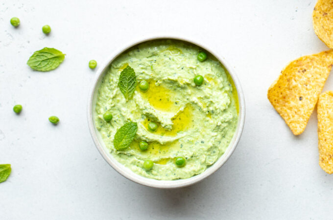Dip aux petits pois, menthe et ricotta au Thermomix