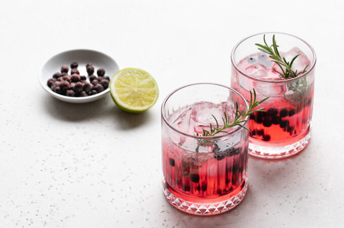Cocktail myrtille et romarin au Thermomix