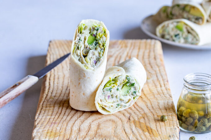 Wraps au thon, concombre et avocat au Thermomix