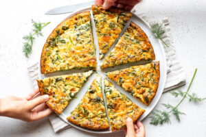 Quiche sans pâte saumon fumé épinards au Thermomix