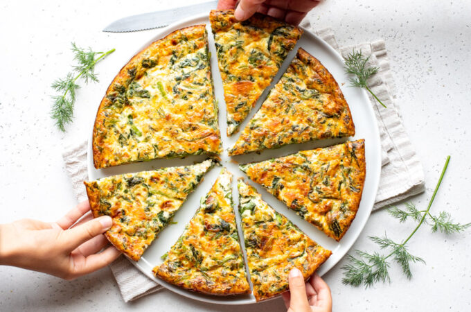 Quiche sans pâte saumon fumé épinards au Thermomix