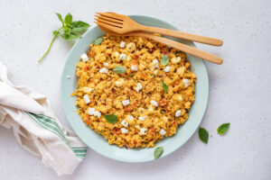 Salade de couscous au melon, mozzarella et tomates séchées au Thermomix