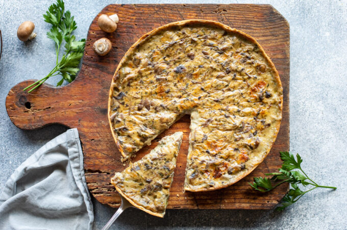 Tarte aux champignons au Thermomix