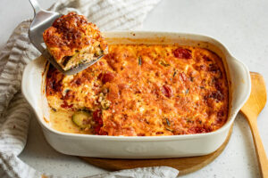 Clafoutis aux tomates cerises, courgettes et chorizo au Thermomix
