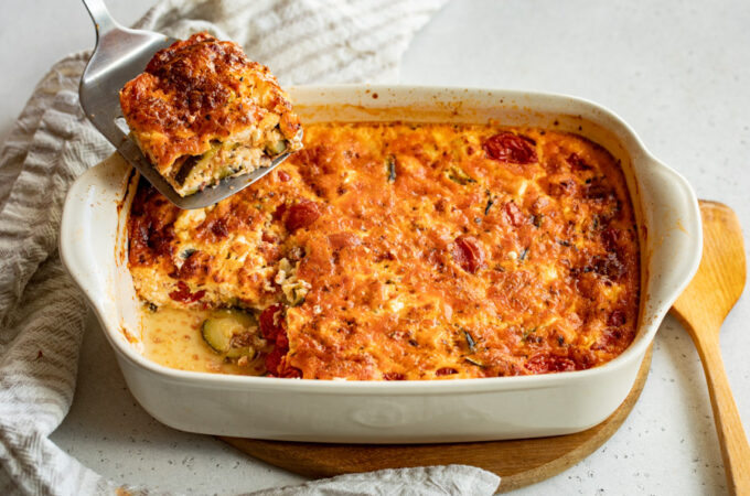 Clafoutis aux tomates cerises, courgettes et chorizo au Thermomix