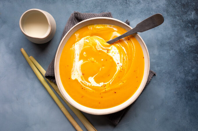 Velouté de potimarron à la citronnelle au Thermomix
