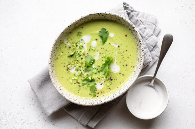 Velouté brocolis coco au Thermomix