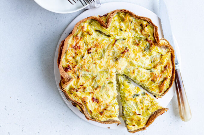 Quiche de sarrasin aux poireaux au Thermomix