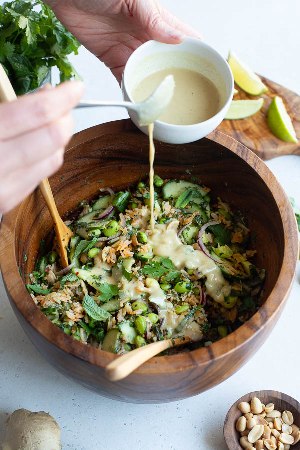 Salade de riz croustillant au Thermomix