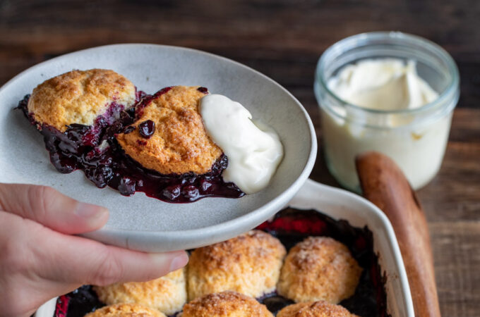 Cobbler aux myrtilles au Thermomix